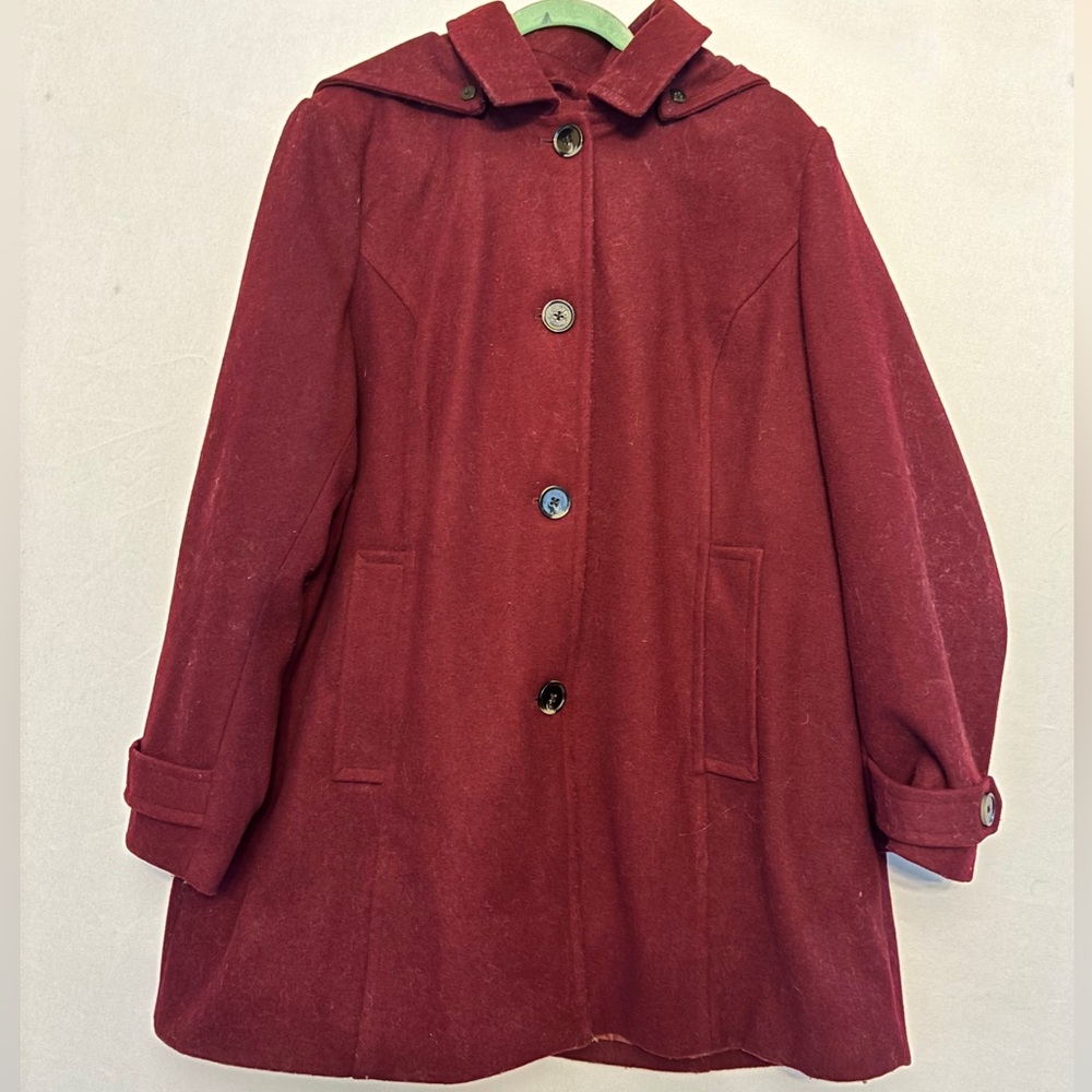 St. John's Bay Burgundy Pea Coat